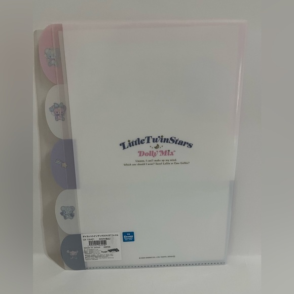 Little Twin Stars Dolly Mix 5 Pocket Folder - Picture 2 of 8